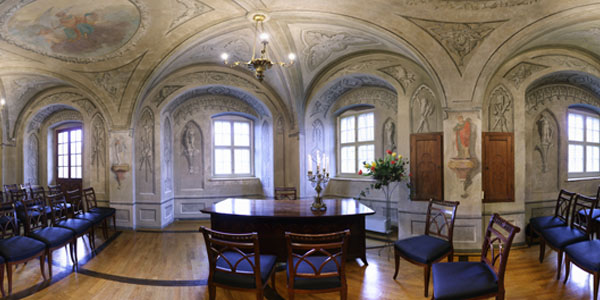 360-Grad-Panorama einer Ritterstube